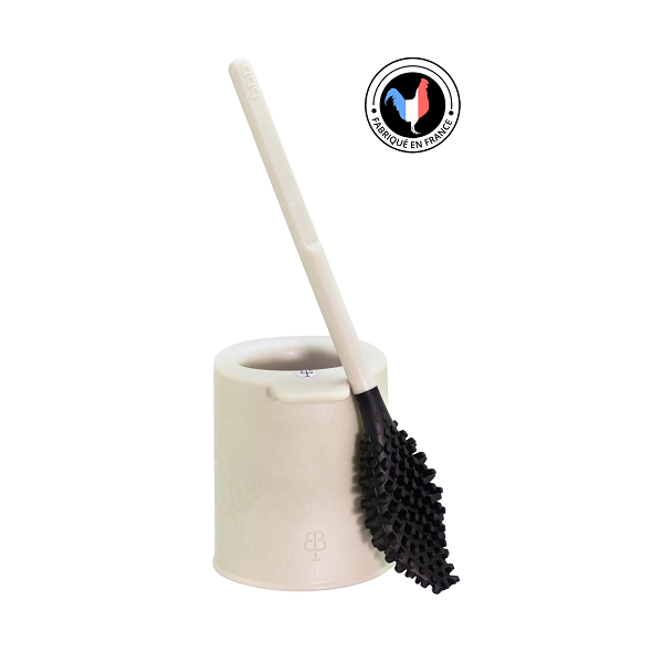 Balai Toilette WC « bbb La Brosse » Beige Perle 100% Bio-sourcées - Algues  brunes de Saint Malo