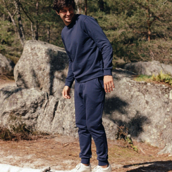 jogging-unisexe-bleu-marine-hero-100-recycle-fibre-de-coton-bio-et-naturel-homme