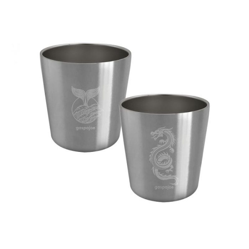 Set De 2 Tasses 180ml Inox Arty Double Paroi Gaspajoe