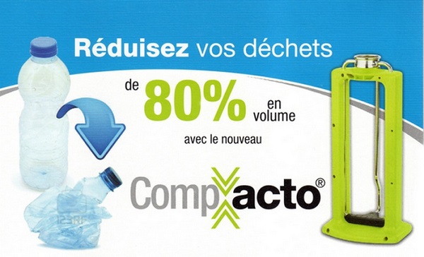 Compacteur de déchets (Bouteilles en plastiques, canettes, bidons de  produits d'entretien)